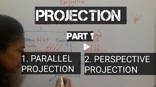 12 Projection in computer graphics  parallel projection and perspective projection [upl. by Evelin]