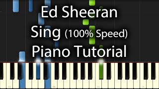 Ed Sheeran  Sing Tutorial How To Play On Piano 100 Speed [upl. by Aneerhs]