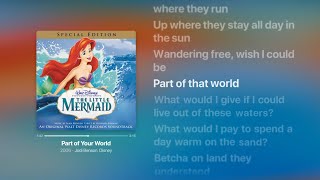 Jodi Benson  Part of Your World Lyrics  Disney [upl. by Ainerol928]