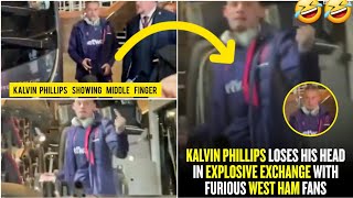 🤣🤣 West hams KALVIN PHILLIPS showing MIDDLE FINGER to fans who called him ‘useless’ vs Newcastle [upl. by Iaras]