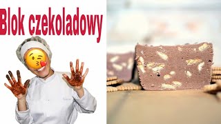 Blok czekoladowy 🍫🍪 😋 Prosty i łatwy przepis [upl. by Lilly]