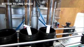 AUTOMATIC VISCOUS FILLER FOR CREAM  GEL AND PASTE JARS [upl. by Dammahum]