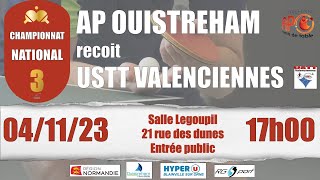 AP Ouistreham 1 vs USTT Valenciennes 1 [upl. by Monson394]