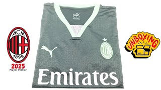 AC Milan third kit 2025 player version Unboxing  ASMR [upl. by Aivata]