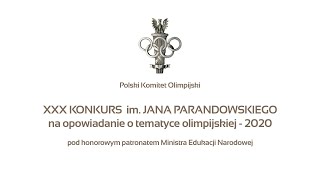 XXX konkurs im Jana Parandowskiego na opowiadanie o tematyce olimpijskiej  2020 [upl. by Eissac]