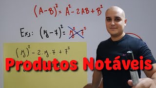 Produtos Notáveis  Quadrado da Diferença de Dois Termos [upl. by Euqimod]