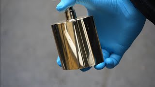 Turning scrap brass into a mirror perfume bottle [upl. by Un]