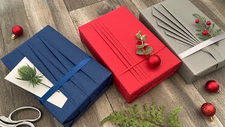 3 Ways to Wrap a Gift with Pleats  Gift Wrapping Ideas [upl. by Akihsay]