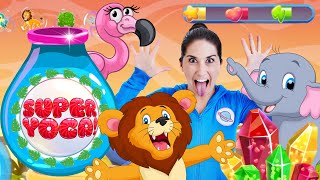 Stretch Safari Super Yoga  Fun Workout For Kids [upl. by Syverson]