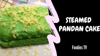 Easy Steamed Pandan Cake no egg  Foodies TV [upl. by Betthezul792]