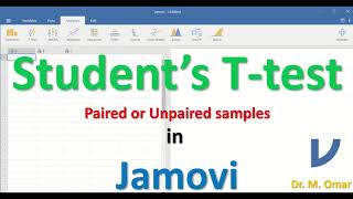 Paired and Unpaired Students T test for two samples in Jamovi [upl. by Grishilda576]