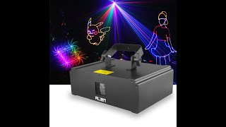 ALIEN 1W 10IN1 RGB 3D Beam Animation Laser Light Projector [upl. by Rabkin]