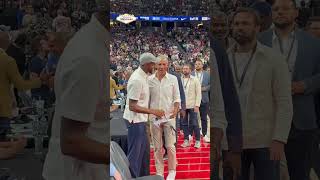 Obama Courtside with Andre Igoudala 🤯 [upl. by Zweig211]