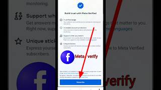 Meta Verified Subscribe Set Up  How To Verify Fb Account trending viral facebook shorts [upl. by Eitsirk]