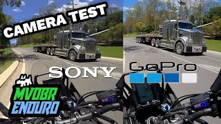 Head To Head Sony FDRX3000 vs GoPro Hero 10 Black  Video Quality Comparison By Motorcycle Rider [upl. by Akimet592]