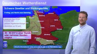 26082022 Unwetterinformation  Deutscher Wetterdienst DWD [upl. by Lole326]