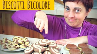 BISCOTTI BICOLORE di PASTA FROLLA SENZA BURRO  3 idee semplici [upl. by Emoreg]