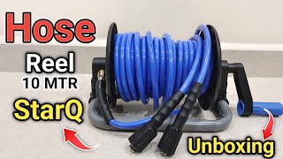 STARQ Hose Reel Pipe 10 MTR  Unboxing  Hose Reel Pipe For Pressure Washer [upl. by Akemet138]