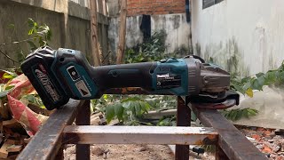 Makita GA039G Cordless Grinder 40V XLock Results Testing Runtimes Battery 40V [upl. by Anibla604]