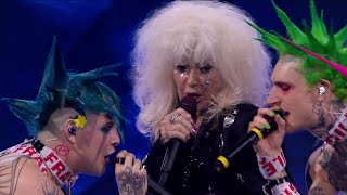 TESTO La Sad e Donatella Rettore  Lamette  Sanremo 2024 Serata Cover [upl. by Annayar877]