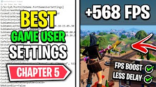 The BEST Game User Settings in Fortnite Chapter 5 ✅ MAX FPS Boost  0 Input Delay [upl. by Derag]