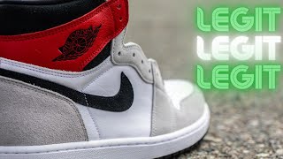 Guided Laces Air Jordan 1 Light Smoke Grey LEGIT CHECK [upl. by Naesyar]