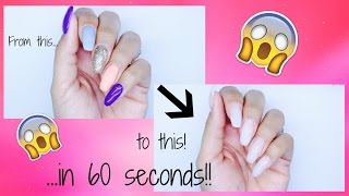 EASY GEL POLISH REMOVAL IN 60 SECONDS 😱PEEL OFF BASE COAT UNDER GEL POLISH [upl. by Zednanref]