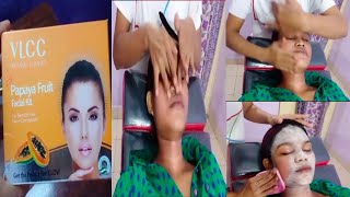 VLCC Papaya Fruit Facial Kaise KreStep By Step Papaya Facial  Blemish Skin Ke Liye Papaya Facial [upl. by Ila]