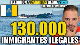 MÁS DE 130000 INMIGRANTES ILEGALES Y 2800 PATERAS LLEGARON A CANARIAS DESDE 2020 [upl. by Zorah91]