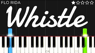 Flo Rida  Whistle  EASY Piano Tutorial [upl. by Tresa]