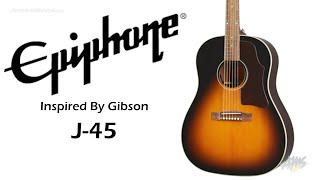 Epiphone J45 Acoustic Electric Guitar  AmericanMusicalcom [upl. by Kary]