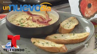 Recetas de cocina Descubre cómo hacer una Sopa de Papa  Un Nuevo Día  Telemundo [upl. by Syst]