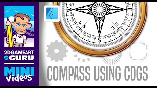 Affinity Designer Mini Tutorial  Using the cog tool to make the face of a compass [upl. by Ahsha399]