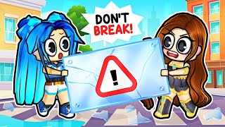 DONT BREAK THE GLASS IN ROBLOX [upl. by Idolah]