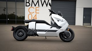 BMWs Funky Electric Scooter the CE 04  Futuristic Looks and Sounds [upl. by Yadahs]