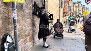 Bagpiper Busking  Atholl Highlanders ‘Jig Version’ [upl. by Lenna792]