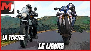 Le lièvre et la tortue en S1000 RR et Himalayan 400  English Subs [upl. by Mayman]