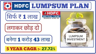 Top Mutual Fund for Lumpsum 2024  1 Lakh Lumpsum Investment  HDFC Best Lumpsum Plan 2024 [upl. by Rolo]