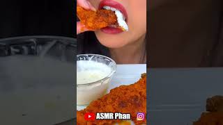 Eating Nashville Hot Fried Chicken asmr food shorts [upl. by Queenie627]