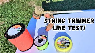 String Trimmer Line Test 4 Different Styles [upl. by Wyatt]