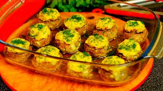 Фаршированные шампиньоны в духовке Как вкусно приготовить грибы с курицей и сыром [upl. by Jos]