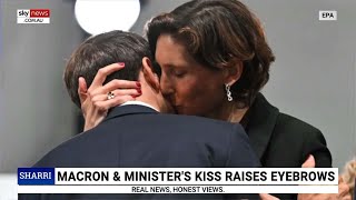 ‘Caused quite the stir’ Viral photo of French President being kissed by Sports Minister [upl. by Schriever]