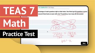 TEAS 7 Math Practice Test  Every Answer Explained [upl. by Ocana633]