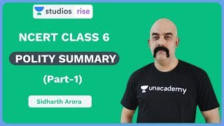 L1 NCERT Class 6 Polity Part1  NCERT Summaries  UPSC CSEIAS 2020  Sidharth Arora [upl. by Adnarram244]