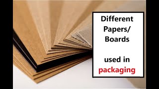 Different paper boards in packaging [upl. by Georgetta]