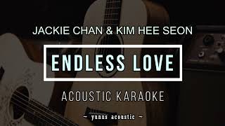 Endless Love Karaoke Acoustic  Jackie Chan feat Kim HeeSeon [upl. by Yllrebmik]