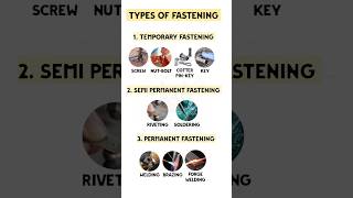 Types Of Fastening  Fastening fitter tools mechanic [upl. by Amelina]