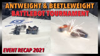 Antweight Battlebots amp Beetleweight Combat Robot Tournament Recap Battlebot Fights [upl. by Htidra]