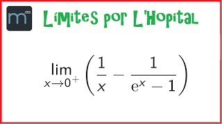 Límites por la regla de lHopital indeterminacion infinito menos infinito limite funcion EBAU EVAU [upl. by Akerahs]