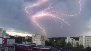 Blitze in Slowmotion Gewitter am 22Mai 2016 in Stein krasse Blitze [upl. by Ajiram]